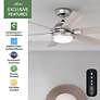 7_52" Hunter Georgetown Brushed Nickel LED Ceiling Fan more views