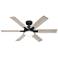 52" Hunter Georgetown Matte Black Ceiling Fan with LED Light Kit
