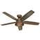 52" Hunter Hampshire Weathered Copper Ceiling Fan with LED Light Kit