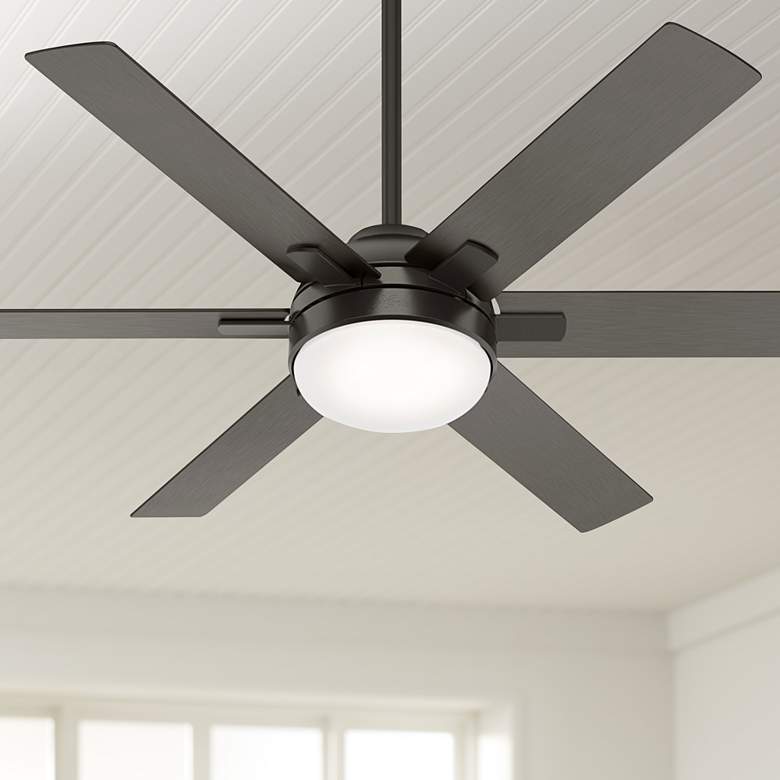 Image 1 52 inch Hunter Hardaway Noble Bronze LED Ceiling Fan with Remote