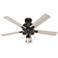 52" Hunter Hartland LED Light Noble Bronze Ceiling Fan with Pull Chain