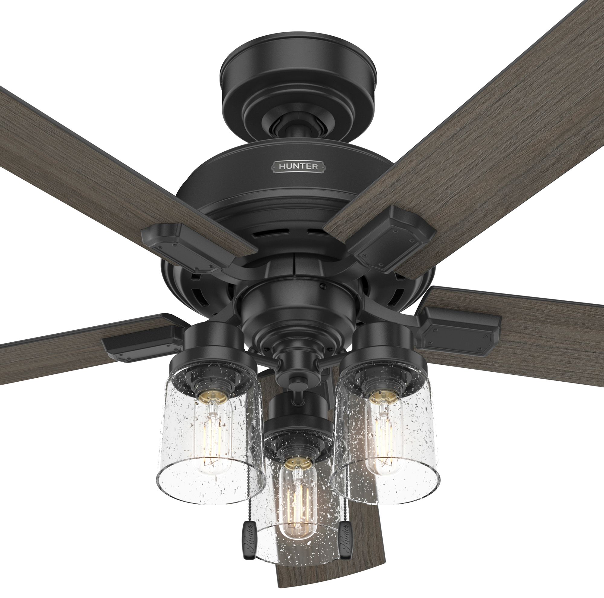 Image 4 52" Hunter Hartland Matte Black Ceiling Fan with LED Light Kit more views
