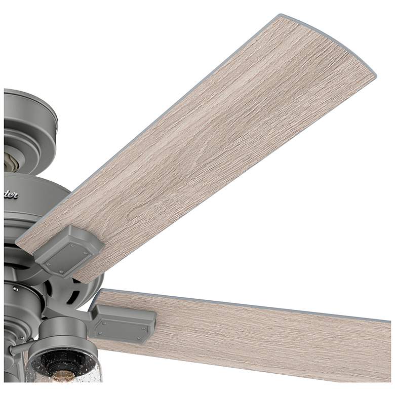 Image 2 52" Hunter Hartland Matte Silver Ceiling Fan with LED Light Kit more views