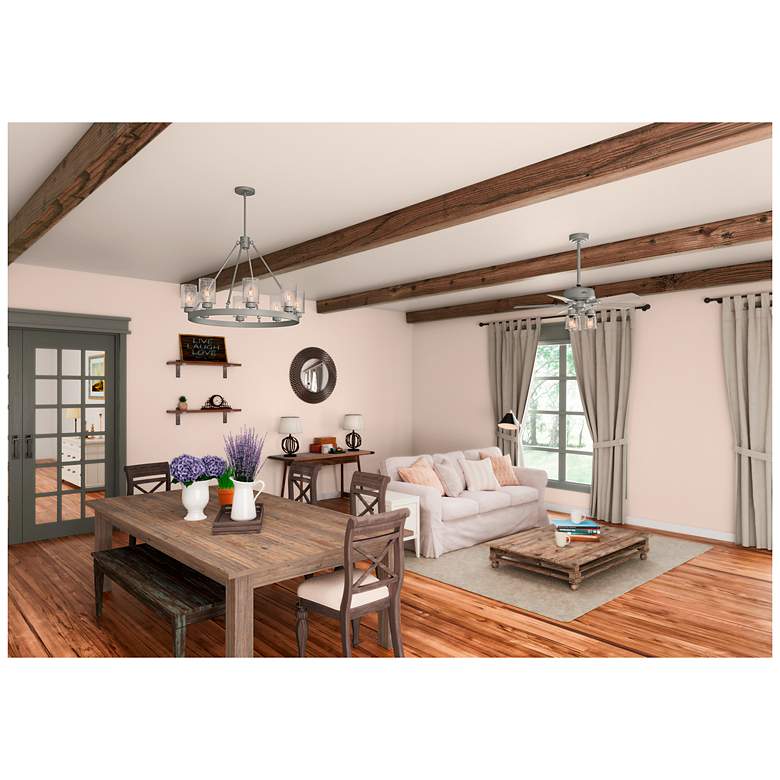 Image 4 52" Hunter Hartland Matte Silver Ceiling Fan with LED Light Kit more views