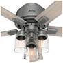Thumbnail3 of 52" Hunter Hartland Matte Silver Low Profile Ceiling Fan with LED Ligh more views