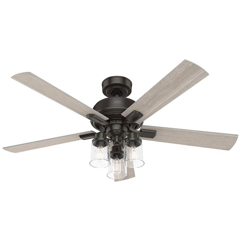 Image 1 52" Hunter Hartland Noble LED and Bronze Ceiling Fan with Remote
