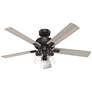 52" Hunter Hartland Noble LED and Bronze Ceiling Fan with Remote