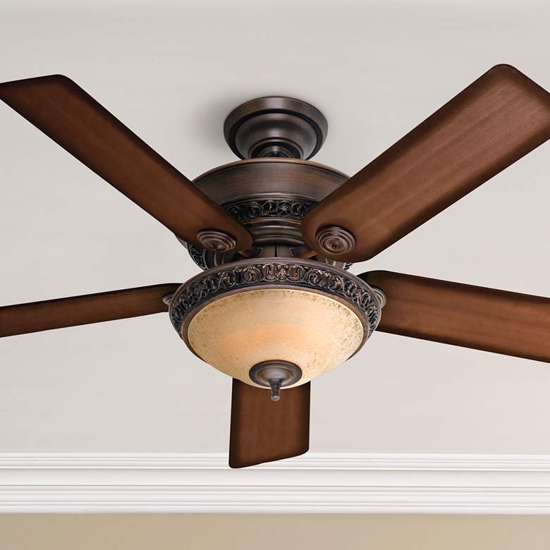 Image 1 52 inch Hunter Italian Countryside Cocoa LED Pull Chain Ceiling Fan