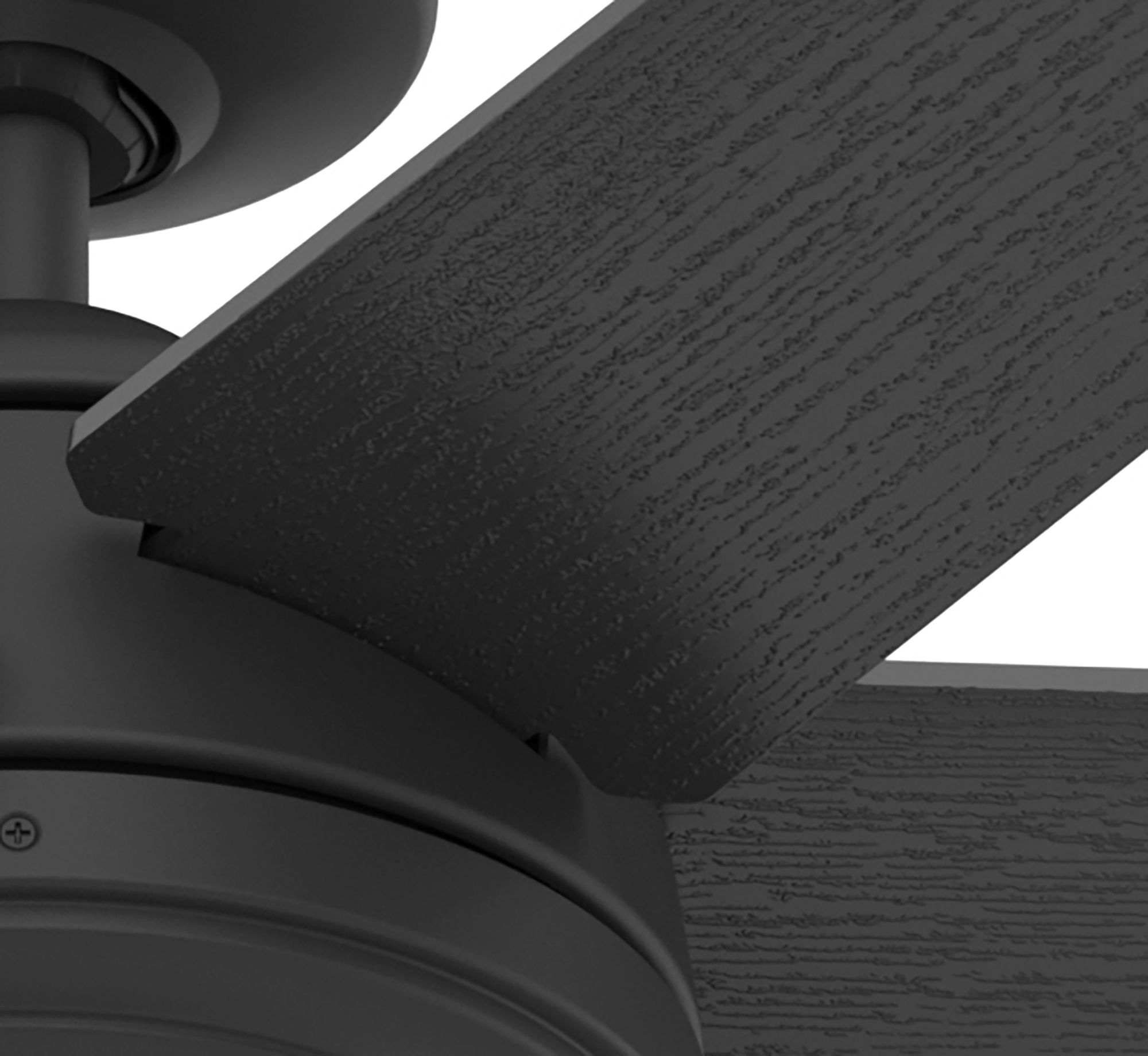 52" Hunter Jetty Matte Black WeatherMax Outdoor Fan with Wall Control