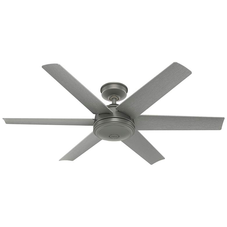 Image 2 52" Hunter Jetty Matte Silver WeatherMax Outdoor Fan with Wall Control