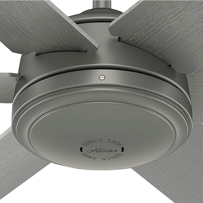 Image 3 52" Hunter Jetty Matte Silver WeatherMax Outdoor Fan with Wall Control more views