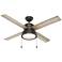 52" Hunter Loki LED Noble Bronze Ceiling Fan with Pull Chains
