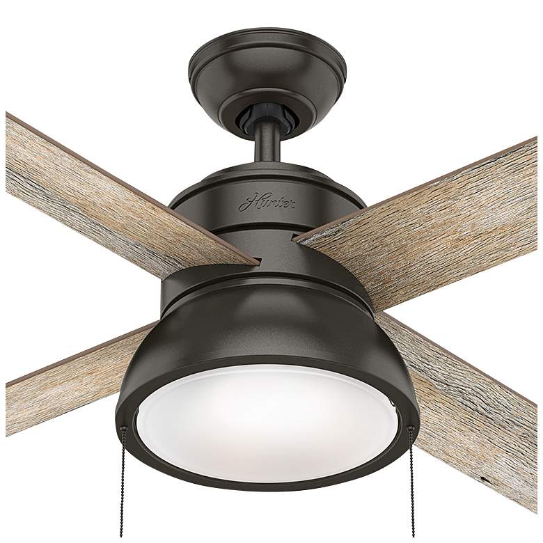 Image 2 52" Hunter Loki LED Noble Bronze Ceiling Fan with Pull Chains more views
