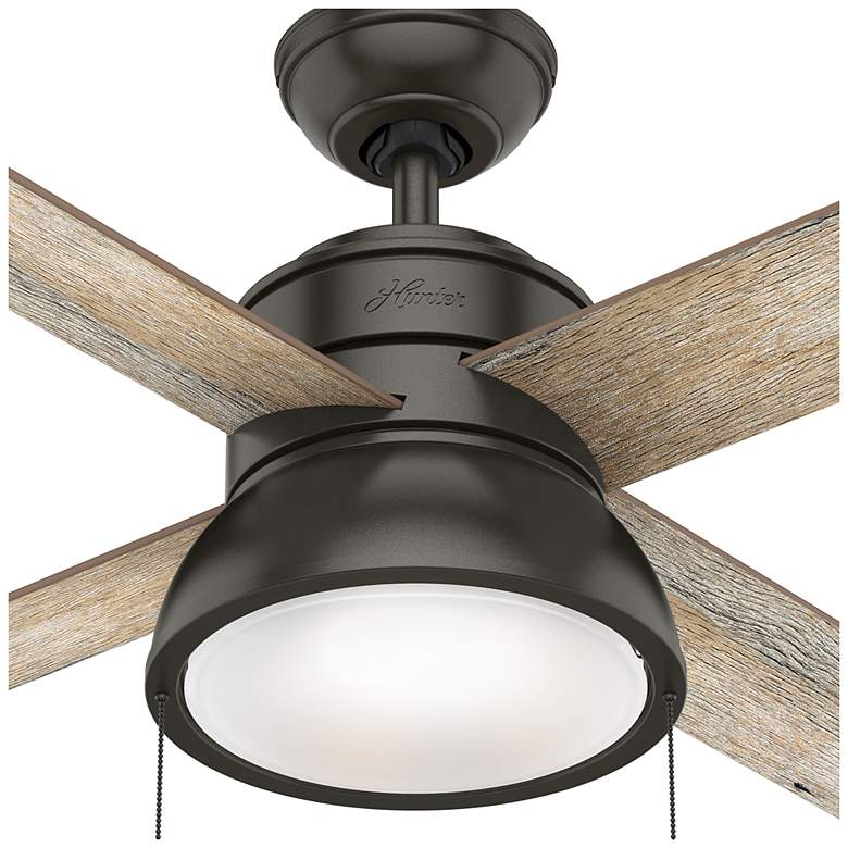 Image 4 52" Hunter Loki LED Noble Bronze Ceiling Fan with Pull Chains more views