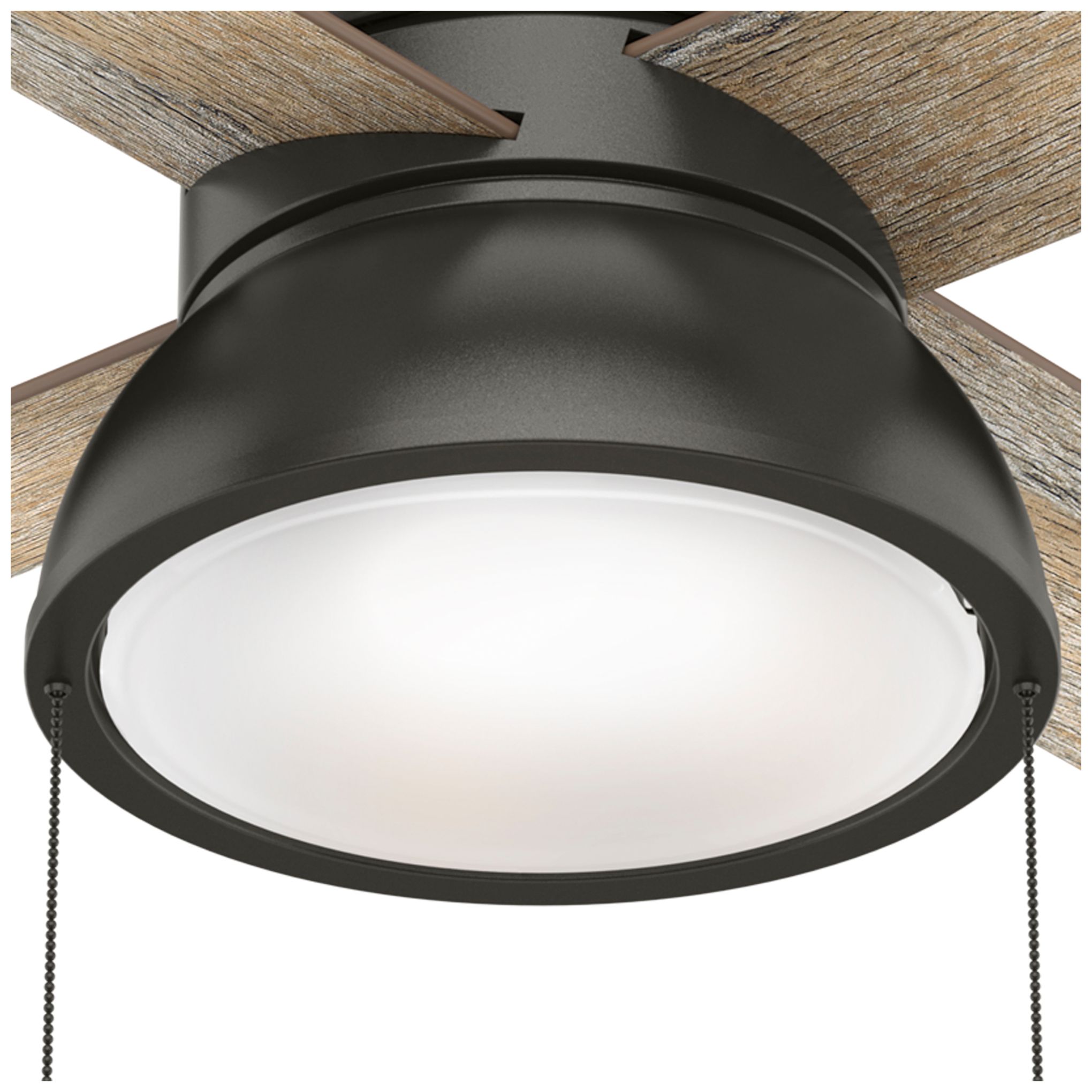 52" Hunter Loki LED Noble Bronze Ceiling Fan with Pull Chains