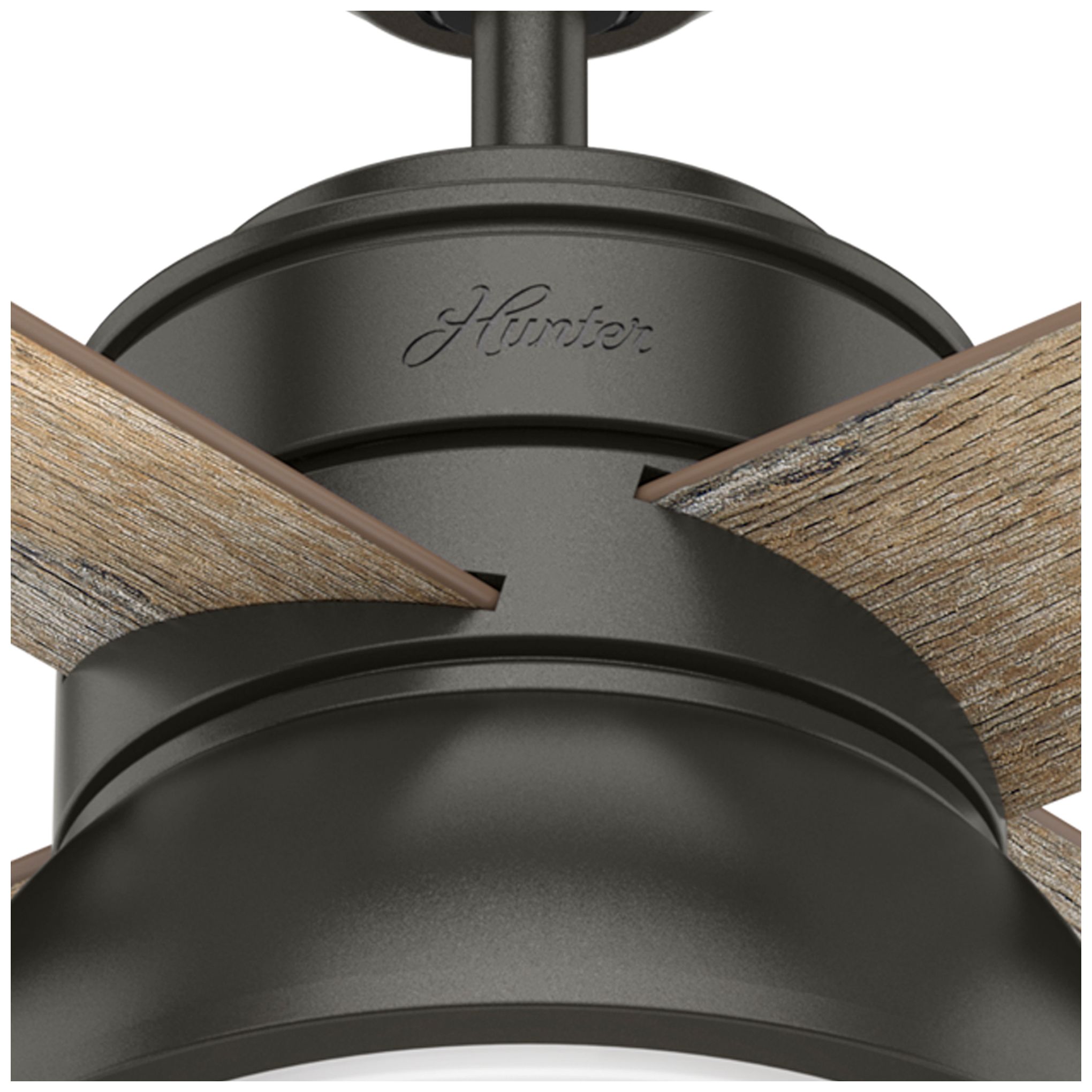 52" Hunter Loki LED Noble Bronze Ceiling Fan with Pull Chains