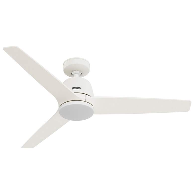 Image 2 52" Hunter Malden 3-Blade Matte White LED Ceiling Fan with Remote
