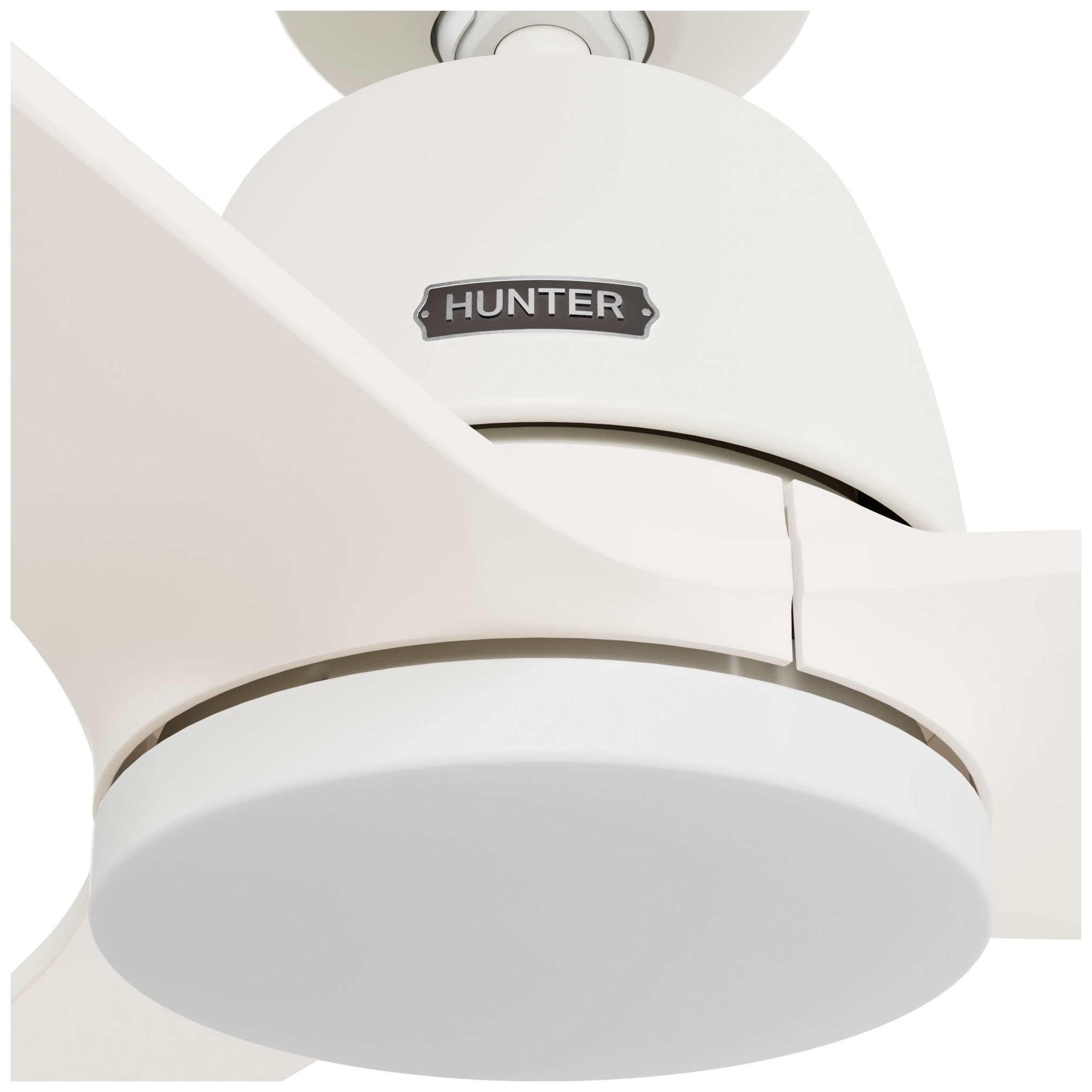 52" Hunter Malden 3-Blade Matte White LED Ceiling Fan with Remote
