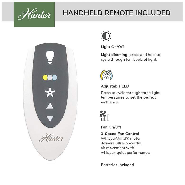 Image 7 52" Hunter Malden 3-Blade Matte White LED Ceiling Fan with Remote more views