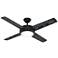52" Hunter Marconi LED Matte Black Ceiling Fan with Wall Control