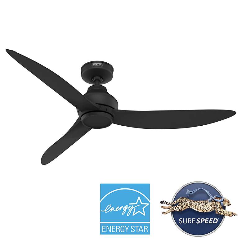 Image 3 52" Hunter Mazzini Matte Black Ceiling Fan more views