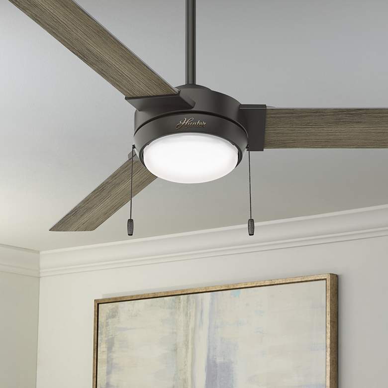 52&quot; Hunter Mesquite Noble Bronze LED Pull Chain Ceiling Fan