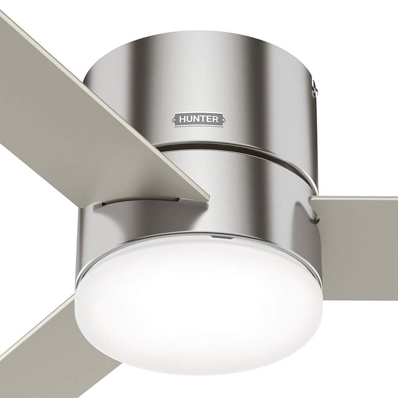 Image 3 52" Hunter Minimus Brushed Nickel LED Ceiling Fan with Remote more views