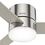 3_52" Hunter Minimus Brushed Nickel LED Ceiling Fan with Remote more views