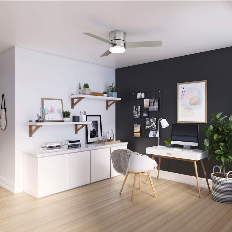 Image 5 52" Hunter Minimus Brushed Nickel LED Ceiling Fan with Remote more views