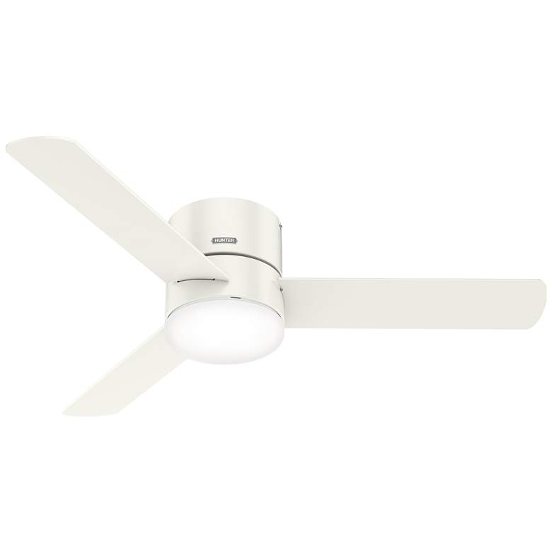 Image 1 52" Hunter Minimus Fresh White 3-Blade LED Ceiling Fan with Remote