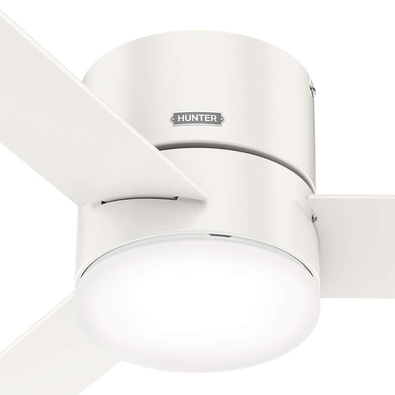 Image 5 52" Hunter Minimus Fresh White 3-Blade LED Ceiling Fan with Remote more views