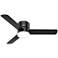 52" Hunter Minimus Matte Black 3-Blade LED Ceiling Fan with Remote