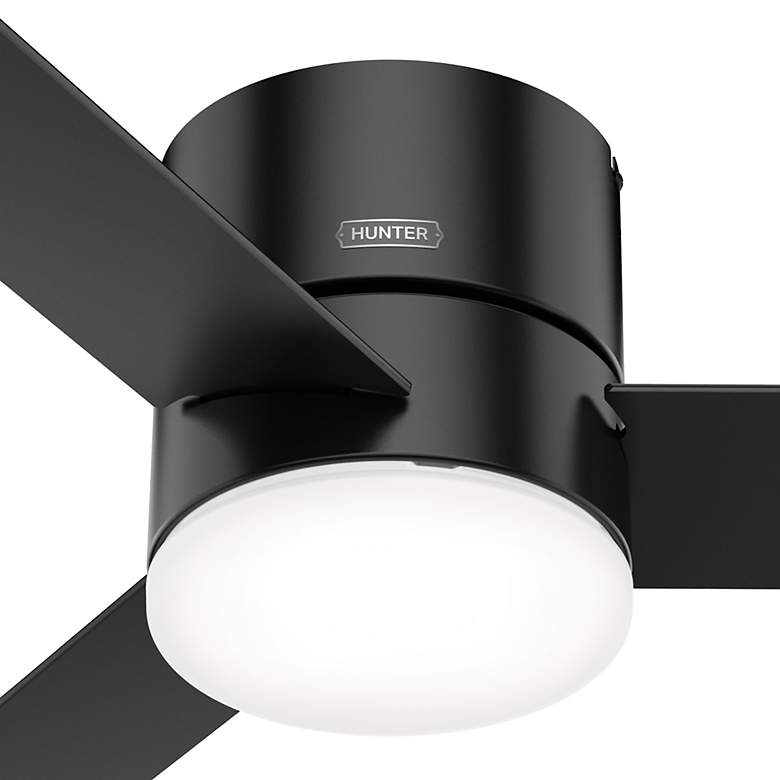 Image 5 52" Hunter Minimus Matte Black 3-Blade LED Ceiling Fan with Remote more views