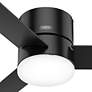 5_52" Hunter Minimus Matte Black 3-Blade LED Ceiling Fan with Remote more views