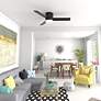 7_52" Hunter Minimus Matte Black 3-Blade LED Ceiling Fan with Remote more views