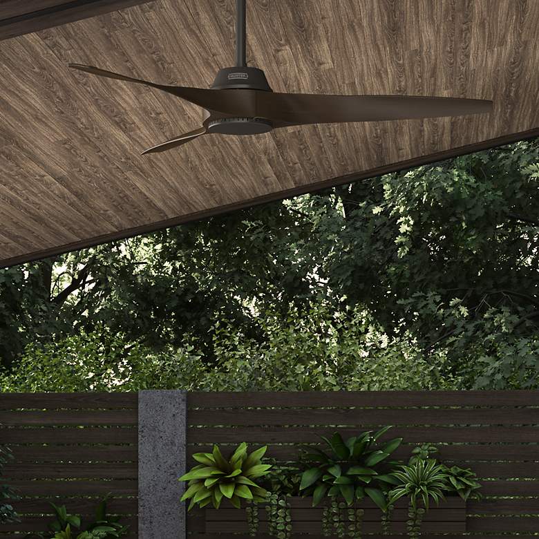 Image 6 52" Hunter Mosley Premier Bronze Damp Rated Ceiling Fan and Wall Contr more views