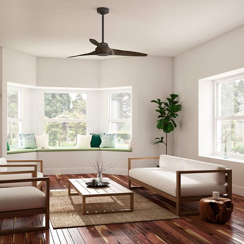 Image 7 52" Hunter Mosley Premier Bronze Damp Rated Ceiling Fan and Wall Contr more views