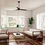 7_52" Hunter Mosley Premier Bronze Damp Rated Ceiling Fan and Wall Contr more views