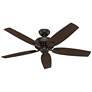 52" Hunter Newsome Premier Bronze Ceiling Fan and Pull Chain
