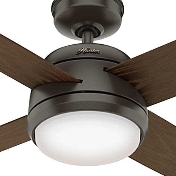 52" Hunter Oceana Noble Bronze WeatherMax LED Fan with Wall Control