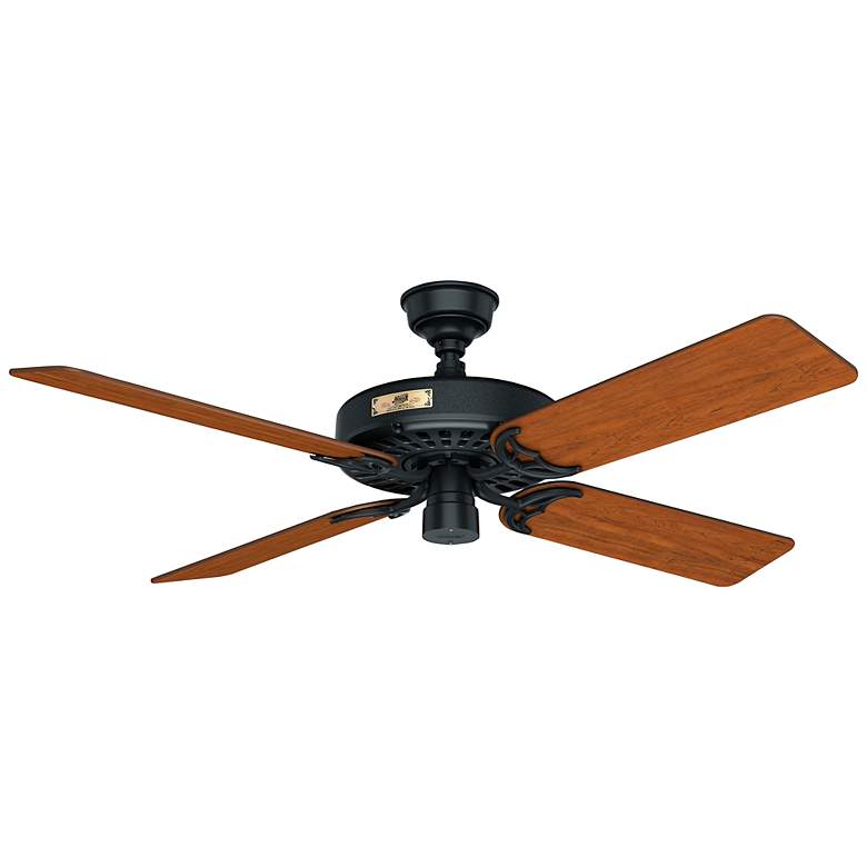 Image 3 52" Hunter Original Indoor-Outdoor Matte Black 4-Blade Ceiling Fan