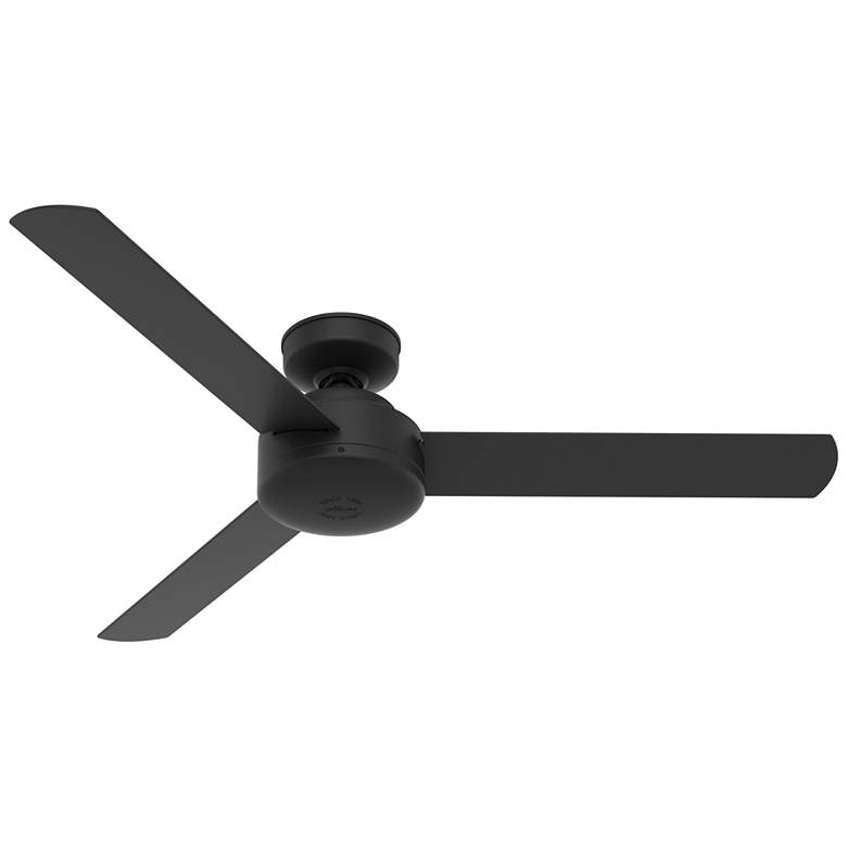 Image 1 52 inch Hunter Presto Matte Black Ceiling Fan and Wall Control