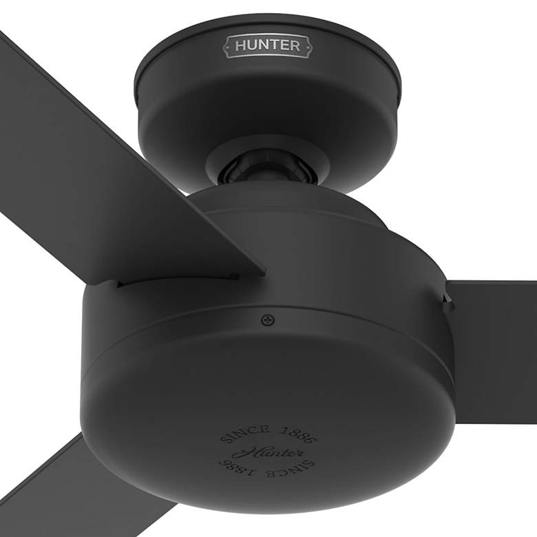 Image 4 52" Hunter Presto Matte Black Ceiling Fan and Wall Control more views