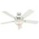 52" Hunter Pro's Best White Ceiling Fan with LED Light Kit