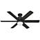 52" Hunter Radeon Matte Black LED Smart Ceiling Fan