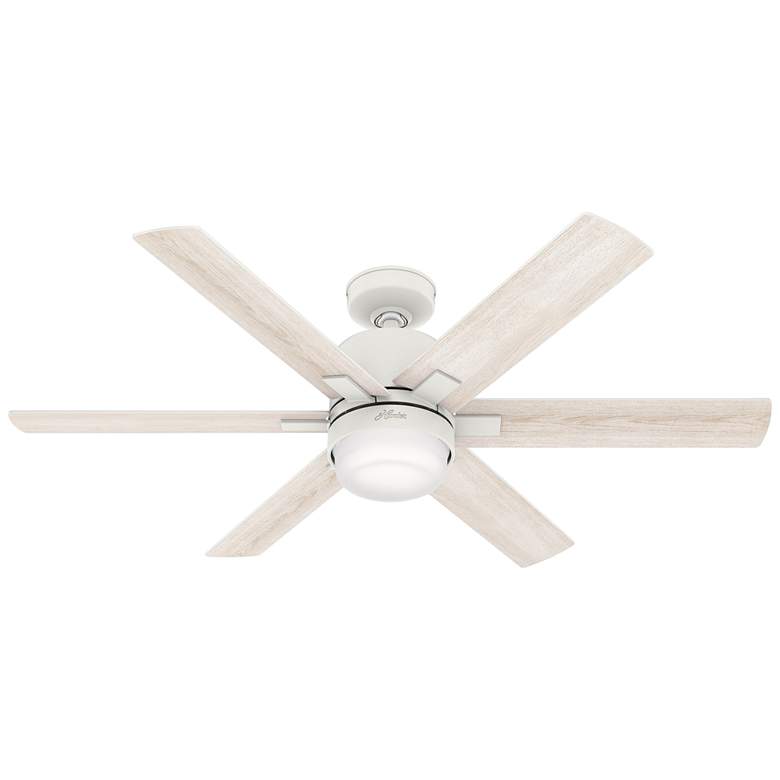 Image 2 52" Hunter Radeon Matte White LED Smart Ceiling Fan
