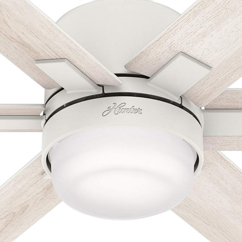 52&quot; Hunter Radeon Matte White LED Smart Ceiling Fan more views