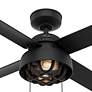 Thumbnail4 of 52" Hunter Spring Mill LED Damp Rated Matte Black Fan with Pull Chain more views
