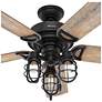 5_52" Hunter Starklake Natural Black Iron LED Ceiling Fan more views