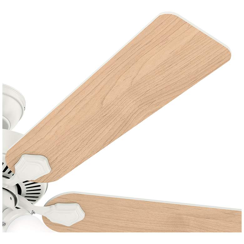 Image 3 52" Hunter Swanson Fresh White Ceiling Fan with LED Light Kit more views